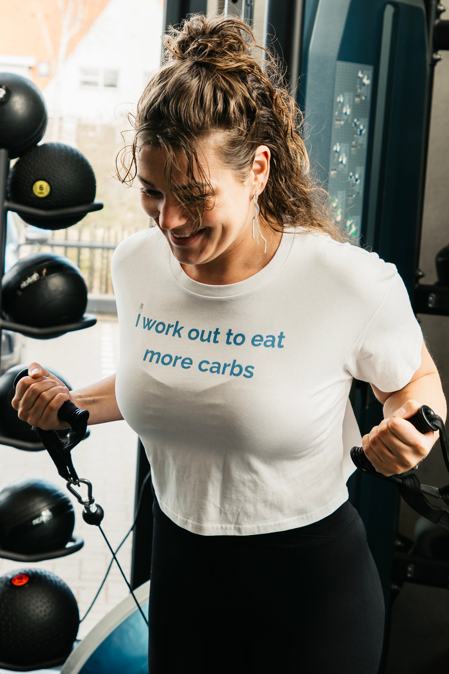 I Workout To Eat More Carbs - Crop Top
